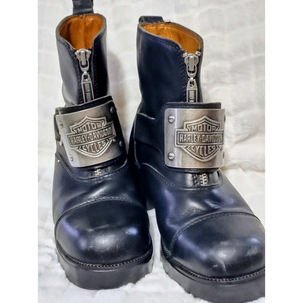 Harley-Davidson Black Leather Women's Motorcycle Boots
